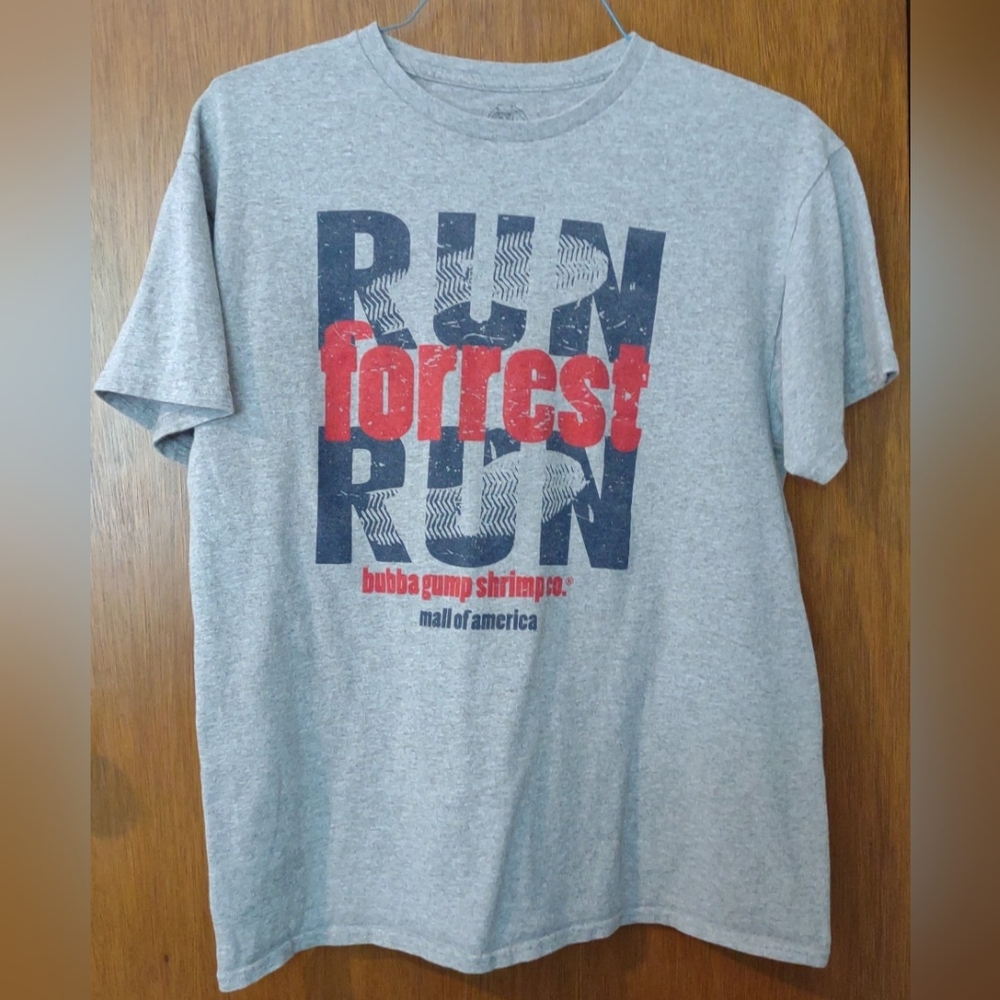 Bubba Gump Shrimp Co Shirt Large Gray Forrest Gump Biloxi Casual Graphic Tee